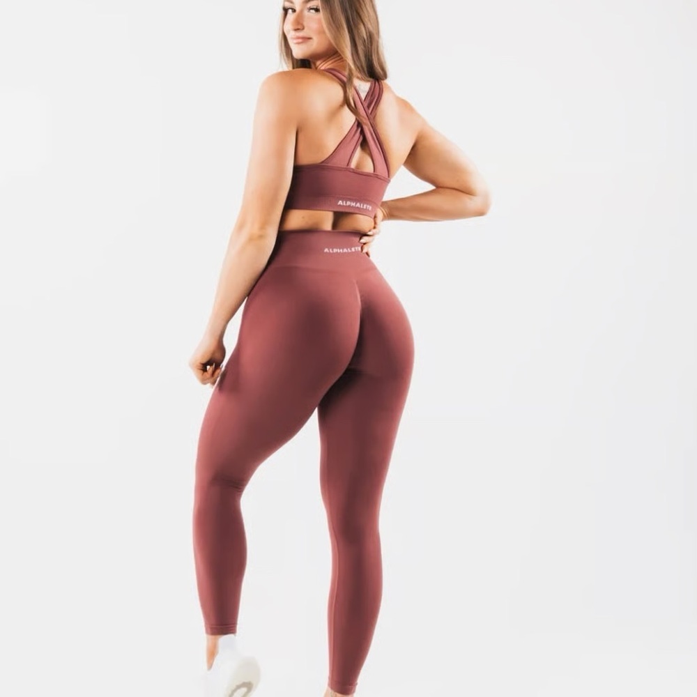 🆕 NWT Alphalete Ultra High Rise Amplify Leggings in Autumn size Medium - Picture 2 of 5